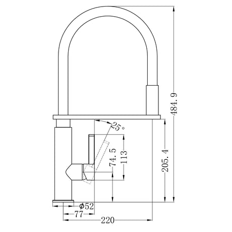Rit Pull Out Sink Mixer Chrome NR221707CH