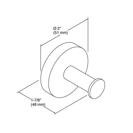 Elate Robe Hook - Moderne Brushed Brass