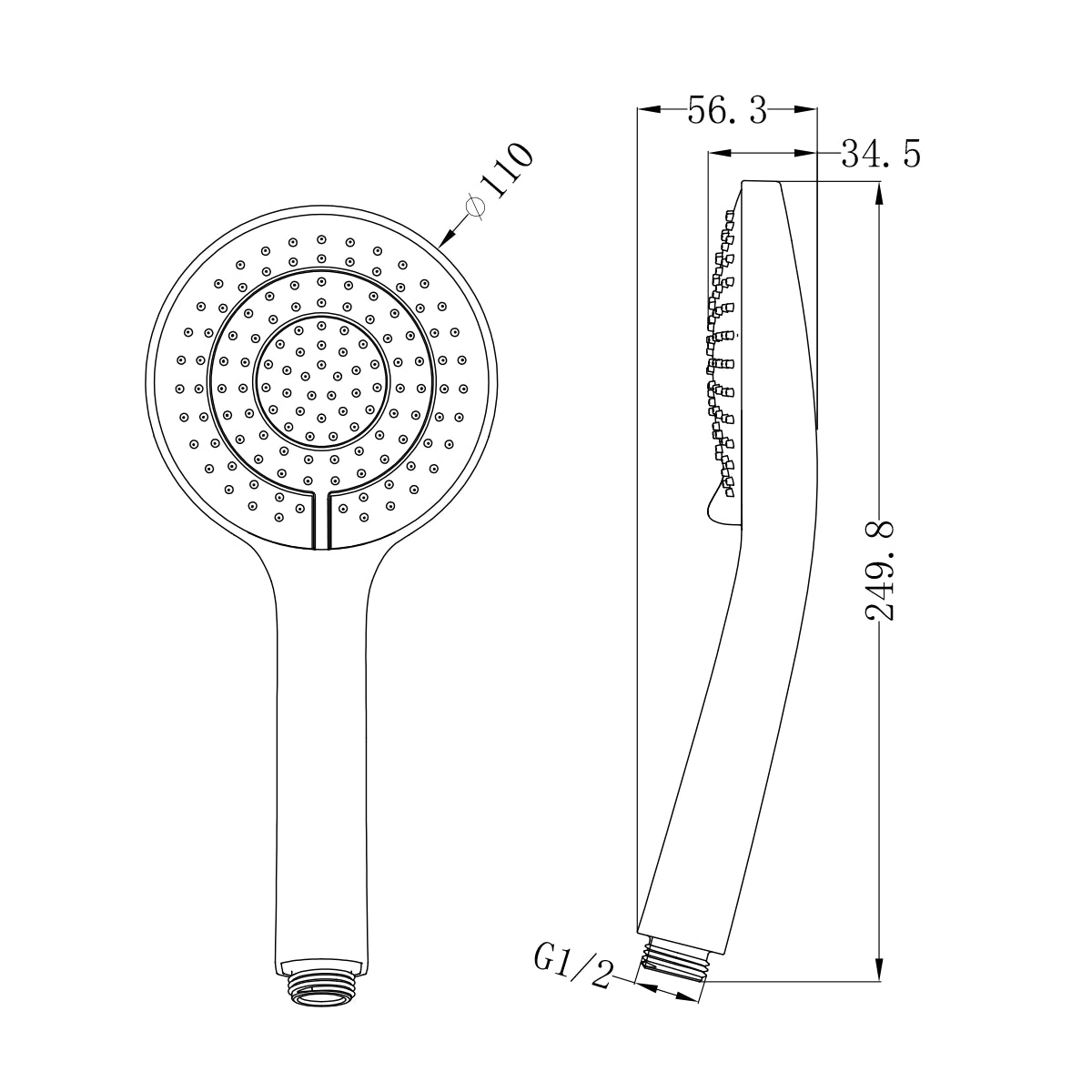 Air Hand Shower Matte Black