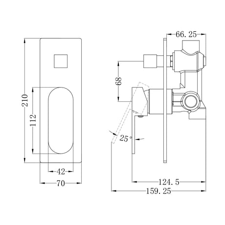 Ecco Shower Mixer With Divertor Chrome