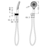 Opal Shower On Bracket Graphite NR251905cGR