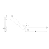 CLASSIC CARE SS304 800 X 700 140 DEGREES RIGHT HAND CHROME