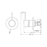 Mecca Shower Mixer Handle Up Chrome