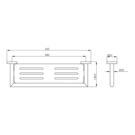 NERO Dolce Metal Shower Shelf Matte Black