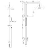 Dolce Round Twin Shower With Slim Hand Shower Chrome