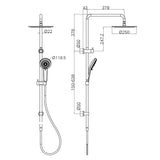 Round Twin Shower Brushed Nickel
