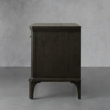 St. Martin Open Oak Nightstand Traditional Bedside table with Soft-Close Drawer