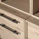 Sullivan Large Modular Bookcase Wood Living Room Tall Cabinet with File Drawers