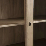 Tuscany Italian Crafted Wood Display Storage Cabinet With Glass Door