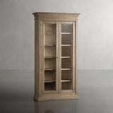 Tuscany Italian Wood Glass Door Display Cabinets With Adjustable Shelves