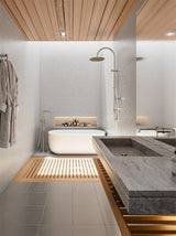 Zen Ss316l Twin Shower Brushed Nickel