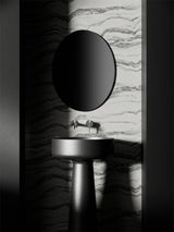 Zen Ss316l Wall Basin/Bath Mixer Separate Back Plate 185mm Spout Brushed Nickel