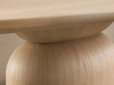 Perth Oval Oak Dining Table Hand-Sculpted Modern Dining Table