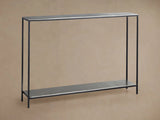 Kavali Slim Metal Entrance Console Table Solid Iron Frame Hallway Entryway Table