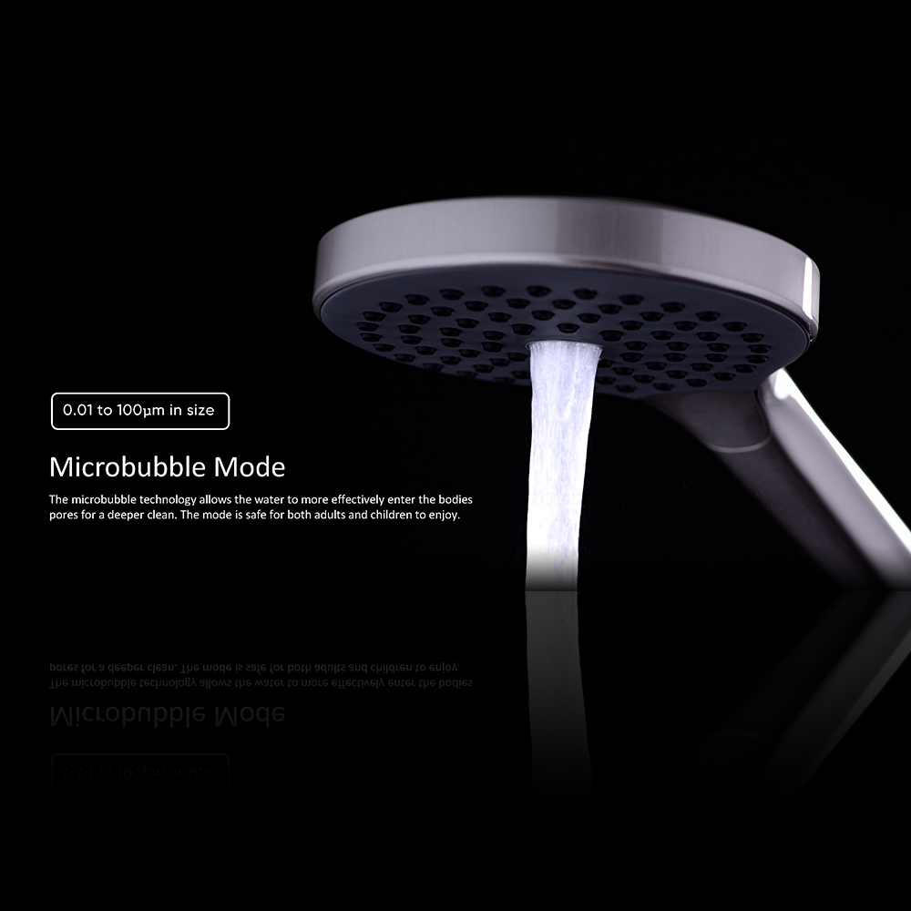 MECCA SHOWER ON BRACKET WITH AIR SHOWER II BRUSHED NICKEL