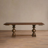 Tuscany Wood Extension Dining Table Oval Poplar Dining Table