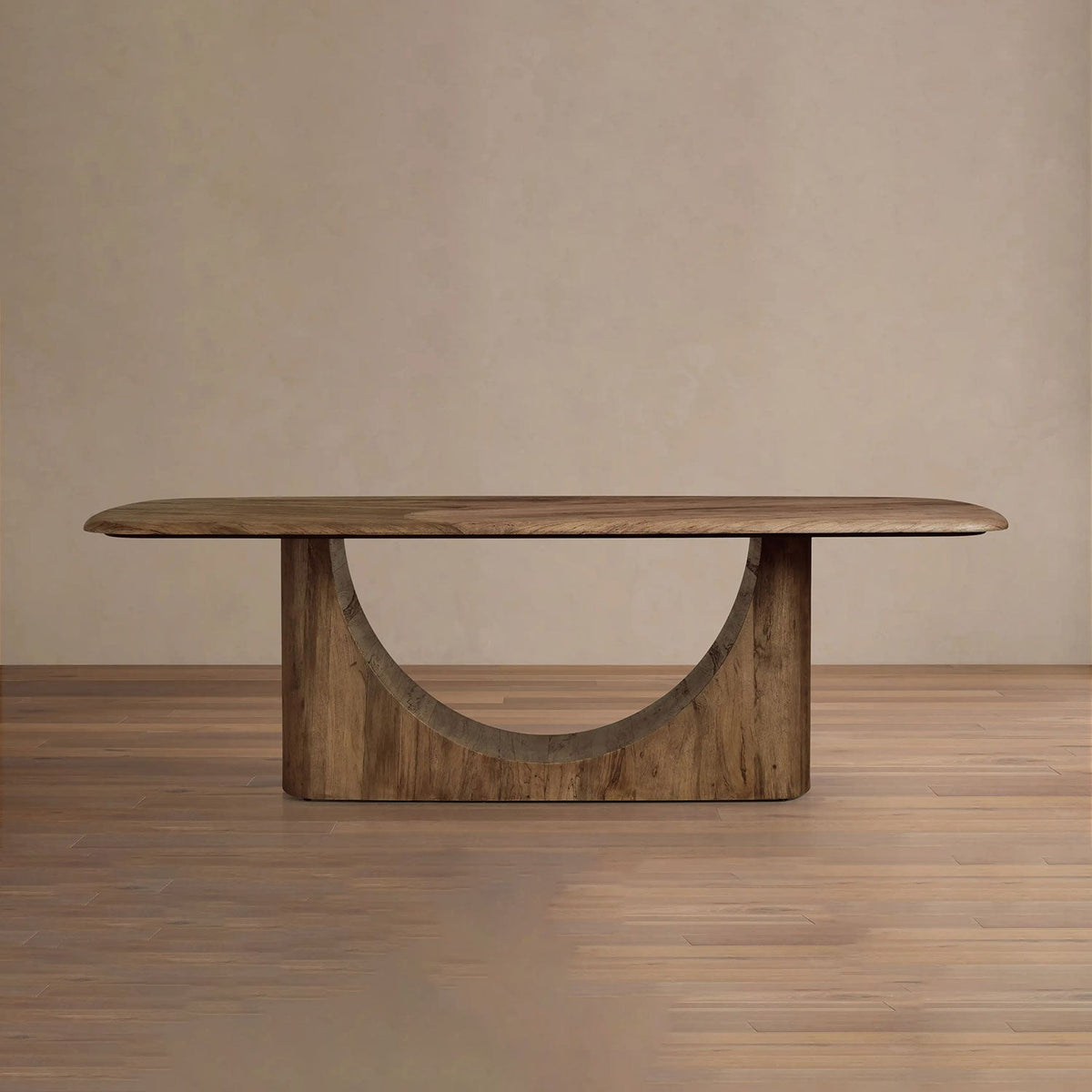 San Rafael Hand-Aged Primavera Wood Dining Table with Parquetry Top