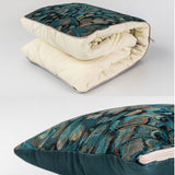Light Luxury Reversible Pillow Blanket 100% Cotton Machine Washable AC Comforter