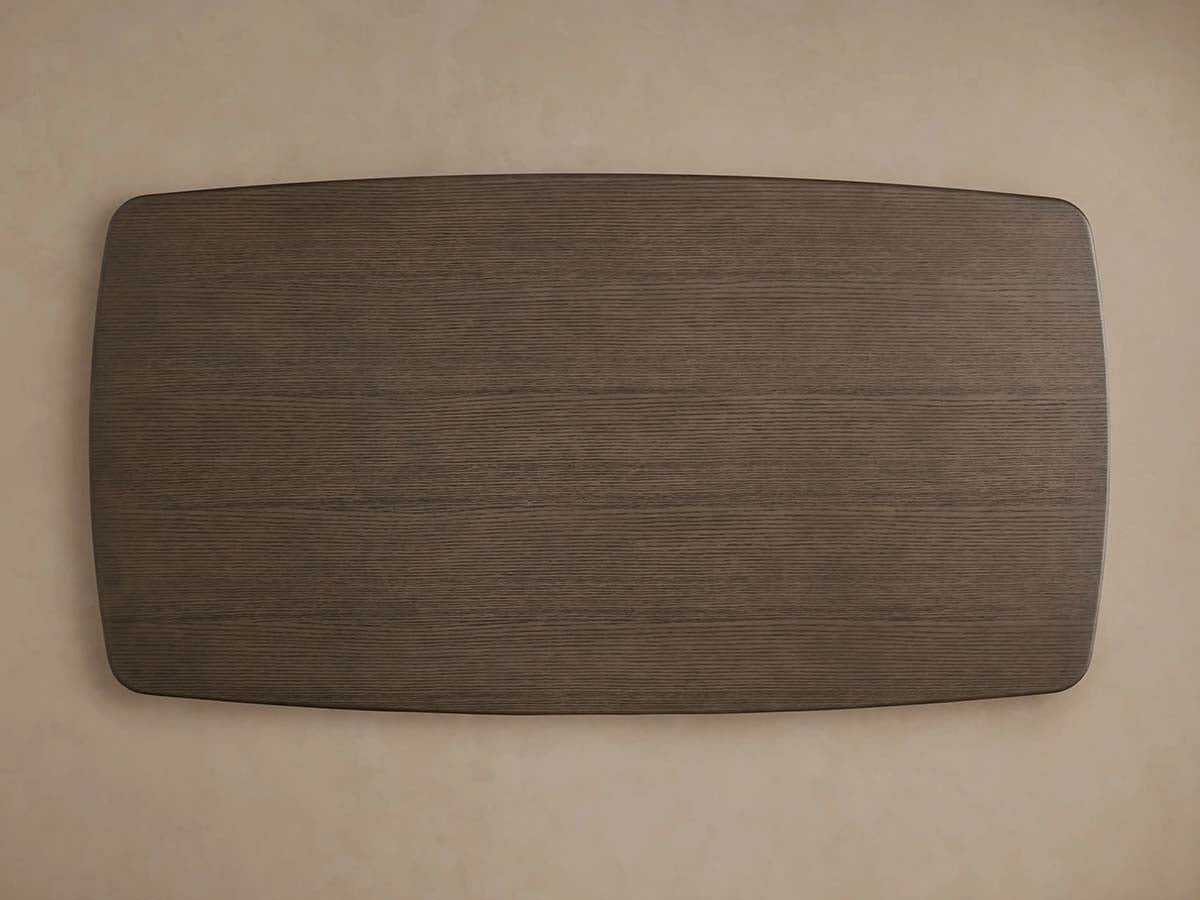Saint Germain Rectangle Oak Top Dining Table with Wood Clement Base