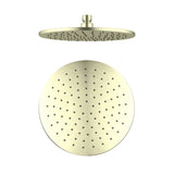 250mm Round Shower Head Brushed Gold