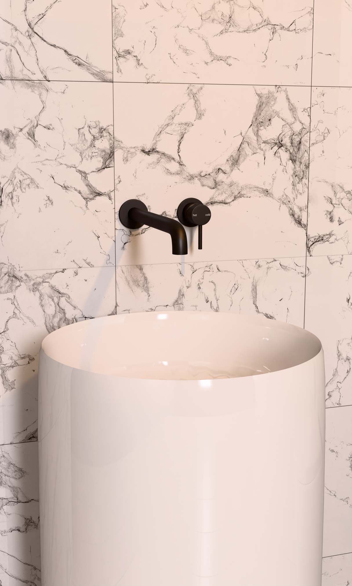 MECCA BASIN/BATH SPOUT ONLY 185MM MATTE BLACK