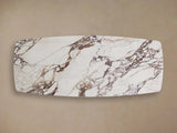 Vincenza Marble Top Dining Table with Wood Toulouse Base