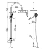 Opal Twin Shower With Air Shower Brushed Nickel