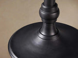 Recycled French Metal Bistro Table Black and Gold Small Dining Table with Cast Iron Wade Base