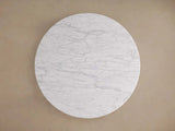 Danae Round Marble Stone Dining Table With Roman Column Base