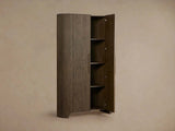 Astor Reeded Oak Tall Cabinet Living Room Bedroom Wood Storage Cabinet
