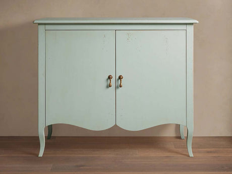 Varzi Hand-Painted Wood Storage Sideboard Antique Buffet Cabinet Tanganika