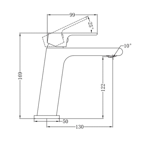 BIANCA BASIN MIXER GUN METAL