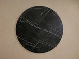 Pyet Round Floating Marble Stone Top Dining Table with Oak Wood Base