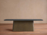 Saint Germain Oak Wood Top Dining Table with Toulouse Base