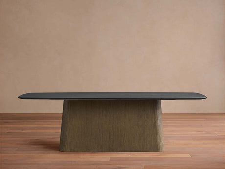 Saint Germain Oak Wood Top Dining Table with Toulouse Base