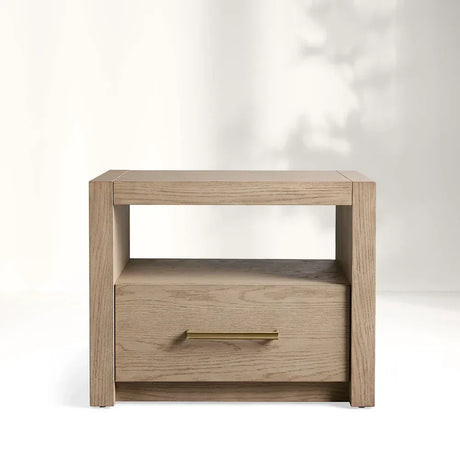 Palmer Storage Nightstand Wood Bedside Table Parsons Night side Cabinet With Drawer