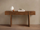 Callan Solid Walnut Entrance Console Table Wood Rustic Entryway Hallway table