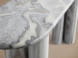 Serafin Entryway Console Table in Grey Dolomite Natural Stone Hallway Entrance Table