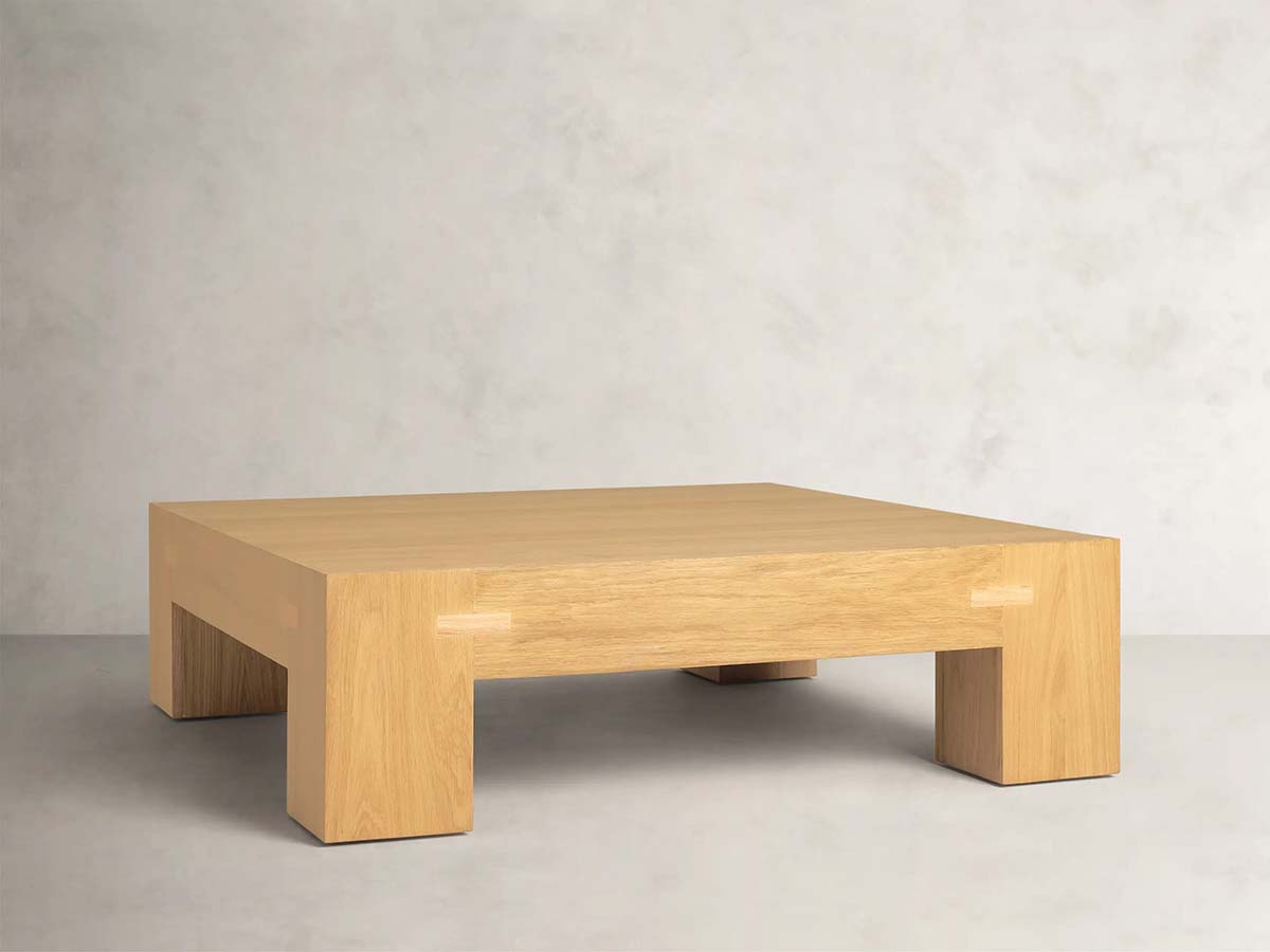 Paxton Oak Coffee Table Modern Living Room Center Tea Table Wood Cocktail Table