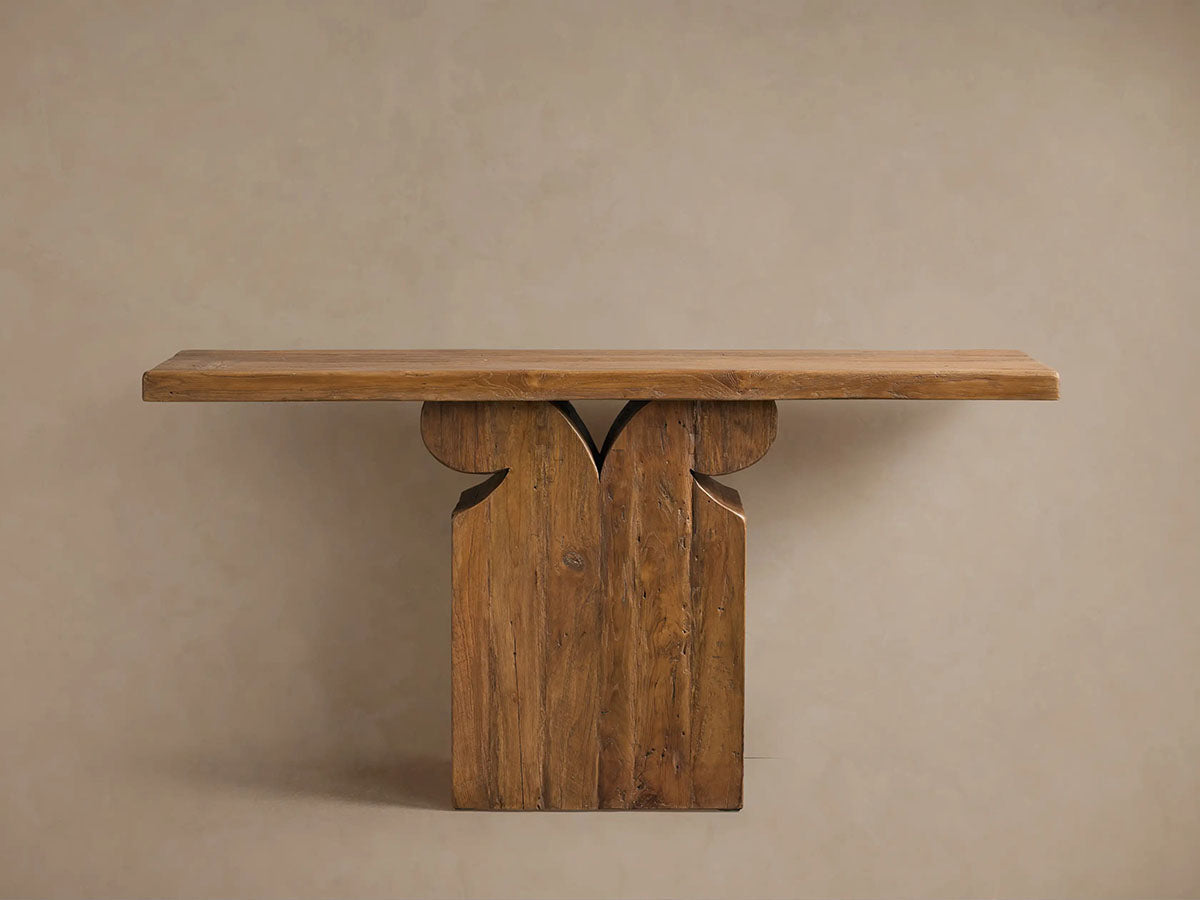 Dumai Reclaimed Teak Hallway Console Entrance Table Wood Country Entryway Table