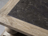 Hudson Pine Coffee Table Bluestone Inlay Cocktail Table Wood Living Room Retro Center Tea Table