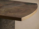 Polanco Ash Entrance Console Wood Hallway Entryway Table With Steel Base