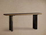 Polanco Ash Entrance Console Wood Hallway Entryway Table With Steel Base