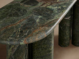 Serafin Natural Stone Entryway Console Table Vintage Hallway Entrance Table With column legs