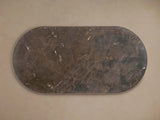 Astor Marble Top Coffee Table Oval Cocktail Table Wood Base Sofa Center Tea Table