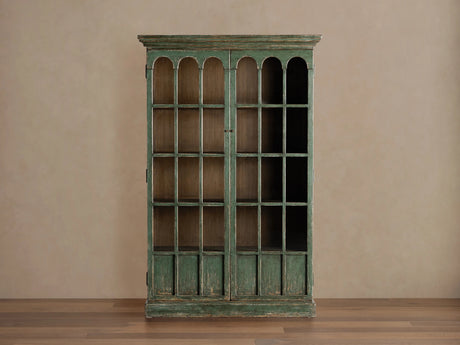 Merritt Solid Pine Tall Display Cabinet For Living Rooms Dining Areas Entryways