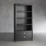 Telegraph Solid Wood Office Bookcase Hand-Distressed Tall Cabinets