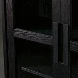 Willow Wood Tall Display Storage Cabinets Clean-Line Design