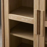 Willow Wood Tall Display Storage Cabinets Clean-Line Design