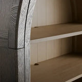 Hattie Solid Oak Open Bookcase Arch-Inspired Design Display Cabinets